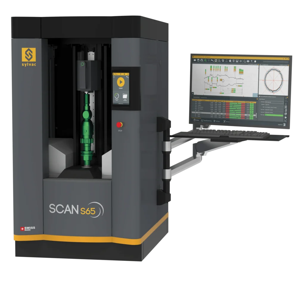 Sylvac Scan S65T con cabina lateral, sistema de escaneado óptico para control dimensional